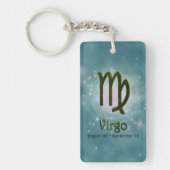 Kies kleur Virgo Zodiac Astrologisch teken Sleutelhanger (Voorkant)