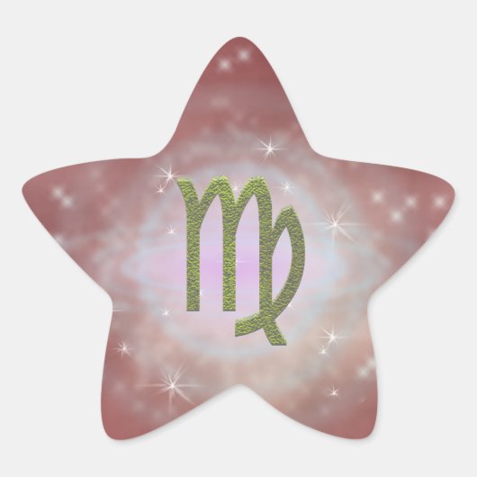 Kies kleur Virgo Zodiac Astrologisch teken Ster Sticker (Voorkant)
