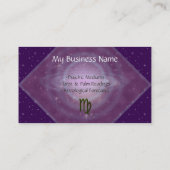 Kies kleur Virgo Zodiac Astrologisch teken Visitekaartje (Achterkant)