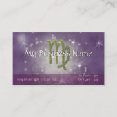 Kies kleur Virgo Zodiac Astrologisch teken Visitekaartje (Voorkant)