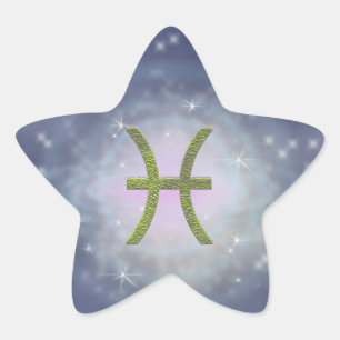 Kies kleur Vissen Zodiac Astrologisch teken Ster Sticker