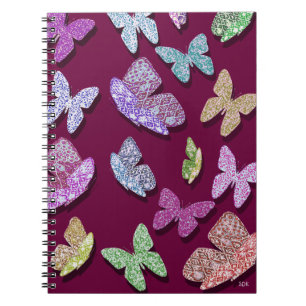 Kies Kleur Vlinders Surrealistisch & Fluttering Notitieboek