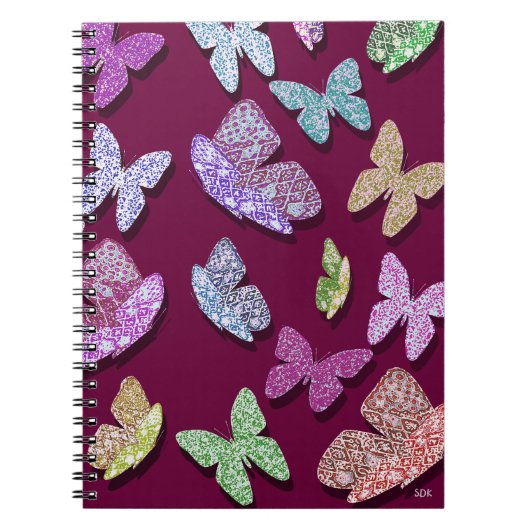 Kies Kleur Vlinders Surrealistisch & Fluttering Notitieboek (Voorkant)
