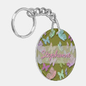 Kies Kleur Vlinders Surrealistisch & Fluttering Sleutelhanger (Voorkant Links)