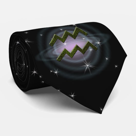 Kies kleur Waterman Zodiac Astrologisch teken Stropdas (Opgerold)