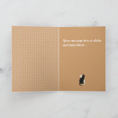 Kies Kleur Zwart Wit Kat Duo Yin Yang Style Kaart (Binnen)