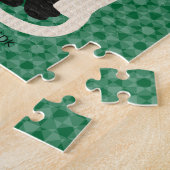 Kies Kleur Zwart Wit Kat Duo Yin Yang Style Legpuzzel (Zijkant)