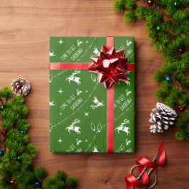 Kies Kleurrenrenrendierlampjes die groen afbreken Cadeaupapier