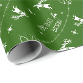 Kies Kleurrenrenrendierlampjes die groen afbreken Cadeaupapier (Rol Hoek)