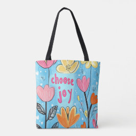 Kies Kleurrijke Bloemkunst voor Vreugde Tote Bag