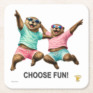 Kies Leuk Otter Duo Kartonnen Onderzetters