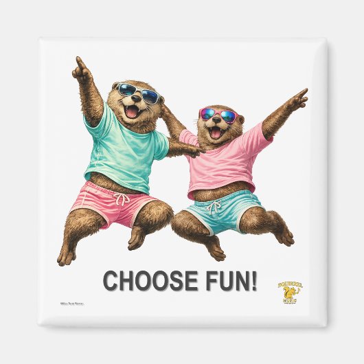Kies Leuk Otter Duo Magneet (Voorkant)