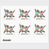 Kies Leuk Otter Duo Vierkante Sticker (Vel)