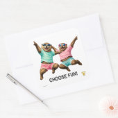 Kies Leuk Otter Duo Vierkante Sticker (Envelop)