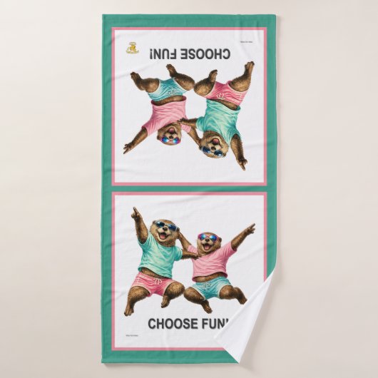 Kies Leuke Otter Duo Badhanddoek (Badhanddoek)