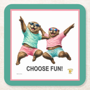 Kies Leuke Otter Duo Kartonnen Onderzetters
