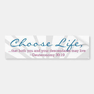 Kies Leven met Bijbelse Schrift Pro-Life Bumpersticker