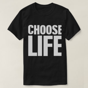 Kies leven (witte afdruk) Motivatie T-shirt