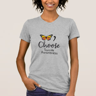 Kies leven zelfmoord bewustzijn Kleurrijke Libel T T-shirt