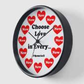 Kies Liefde in Elke Nu Wandklok (Hoek)