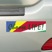 Kies LIFE! Kleurrijk Bumpersticker (Op auto)