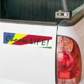Kies LIFE! Kleurrijk Bumpersticker (Op Truck)