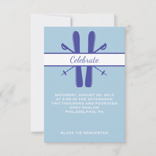 KIES LIFT TICKET Bar Bat Mitzvah Party Card Kaart (Voorkant)