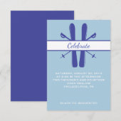 KIES LIFT TICKET Bar Bat Mitzvah Party Card Kaart (Voorkant / Achterkant)