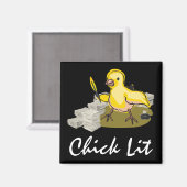 Kies Lit Writer met papier en doezelaar Magneet (Voorkant / Achterkant)