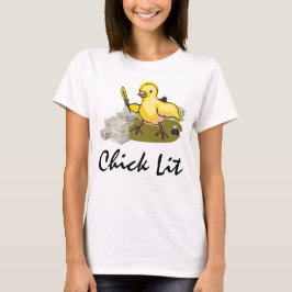 Kies Lit Writer met papier en doezelaar T-shirt