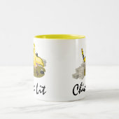 Kies Lit Writer met papier en doezelaar Tweekleurige Koffiemok (Center)