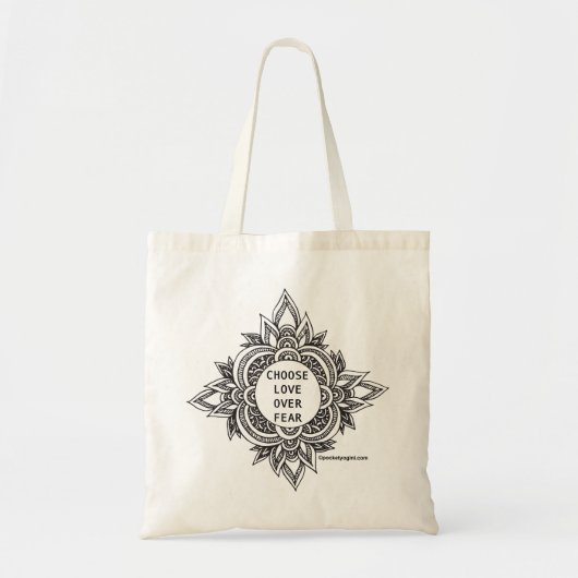 Kies Love Mandala Grocery Bag Tote Bag (Voorkant)