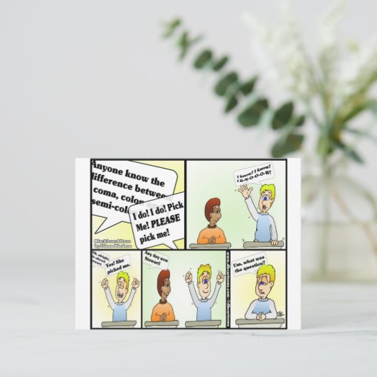 Kies me! briefkaart (Staand voorkant)