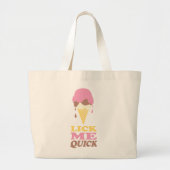 Kies me ijs druppelend grafisch grote tote bag (Voorkant)