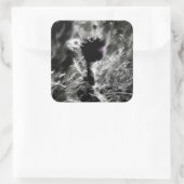 Kies mij vierkante sticker (Tas)