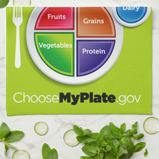 Kies Mijn Bord (Groene) keukenhanddoek (Gevouwen)