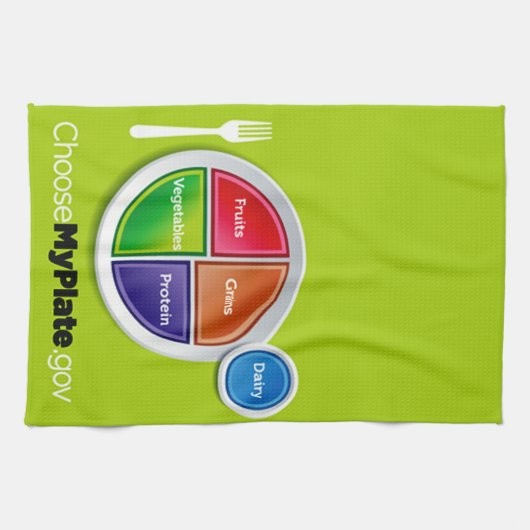 Kies Mijn Bord (Groene) keukenhanddoek (Horizontaal)