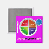 Kies Mijn Bord (roze) Magnet (Voorkant / Achterkant)