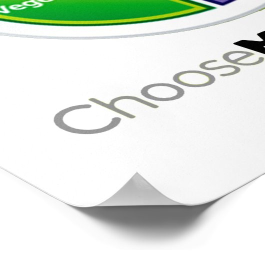 Kies Mijn Bord (wit) Poster (Hoek)