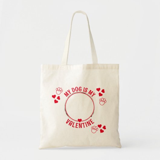 KIES MIJN DOG IS MIJN VALENTIJN Foto Tote Bag (Voorkant)