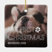 Kies Mijn Eerste Kerstmis Keramische Kerstbal Keramisch Ornament (Achterkant)