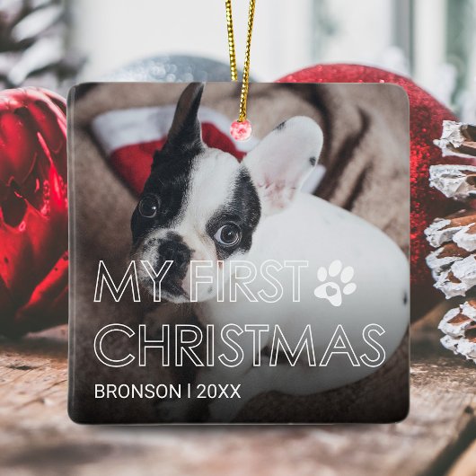 Kies Mijn Eerste Kerstmis Keramische Kerstbal Keramisch Ornament