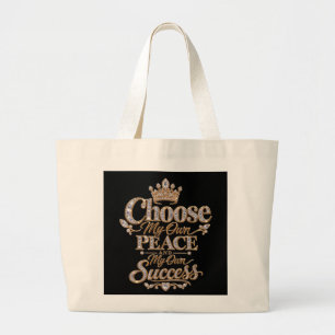 Kies Mijn Eigen Vrede en Succes Grote Tote Bag