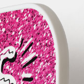 KIES MIJN SASS CUSTOM GLITTER TYPOGRAPHY PICKLEBALL PADDLE (Links Detail)