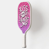 KIES MIJN SASS CUSTOM GLITTER TYPOGRAPHY PICKLEBALL PADDLE (Links)