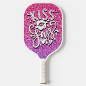KIES MIJN SASS CUSTOM GLITTER TYPOGRAPHY PICKLEBALL PADDLE (Voorkant)