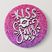 KIES MIJN SASS CUSTOM GLITTER TYPOGRAPHY RONDE BUTTON 4,0 CM (Voorkant)