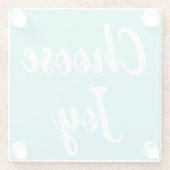 Kies Modern Script Glazen Onderzetter (Achterkant)