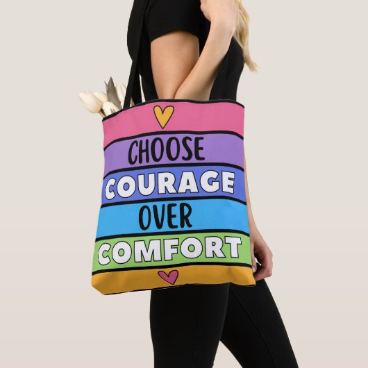 Kies moed boven comfort tote bag (Dichtbij)