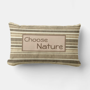 "Kies Natuur" Minimalistische natuurlijke aardtoon Kussen